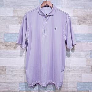 TURTLESON Performance Polo Blue Red Diamond Council Fire Golf Club Mens Large